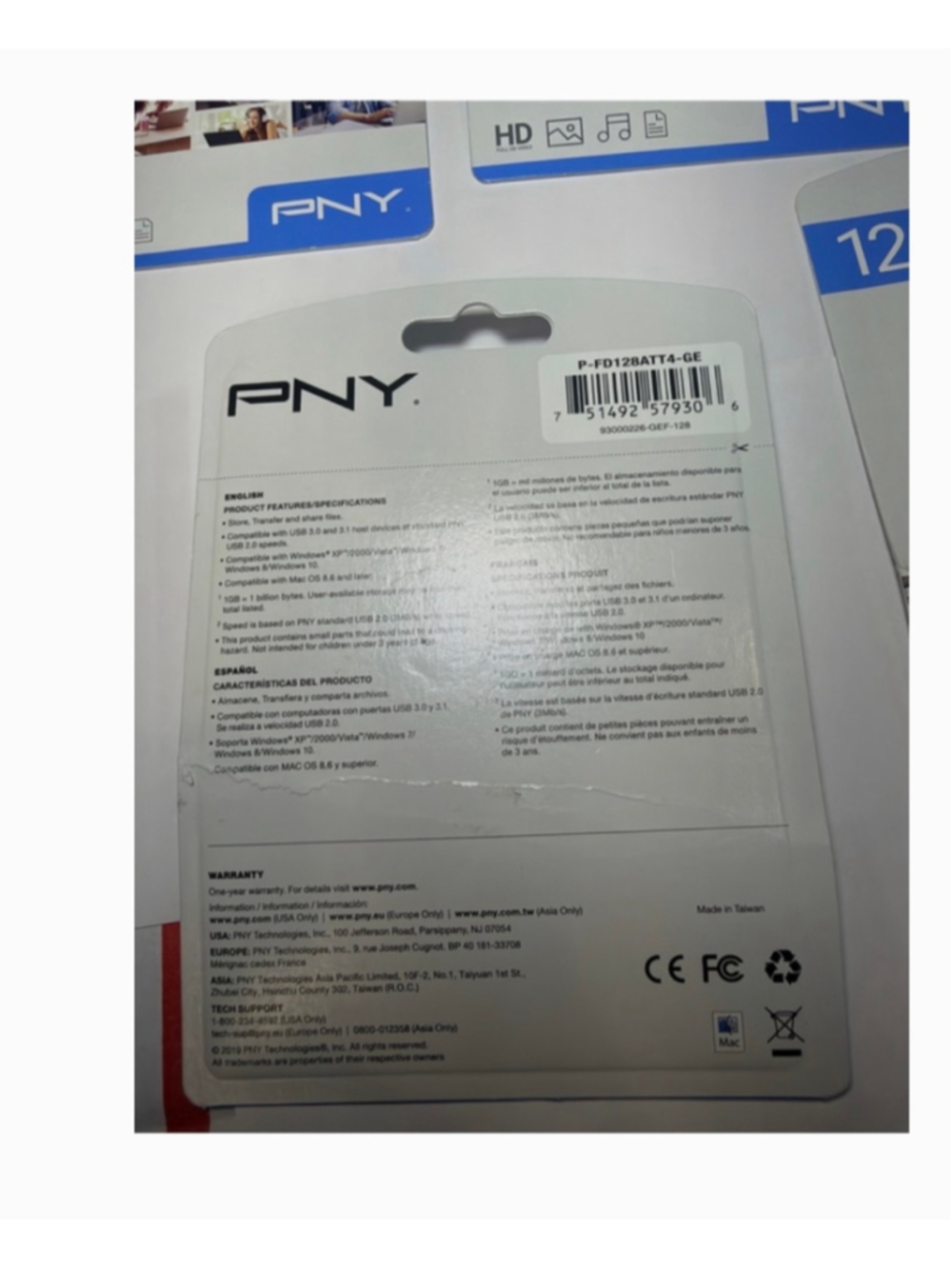 5x PNY Attaché 4 128GB USB 2.0 Flash Drives 640GB Total NEW SEALED